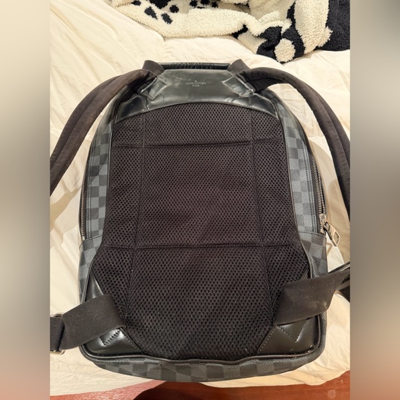 louis vuitton backpack black and gray x Nigo Utility This modular bag is made from monogram stripes eclipse canvas on which the background of the monogram motif is treated in stripes. LOUIS VUITTON Christopher PM Damier